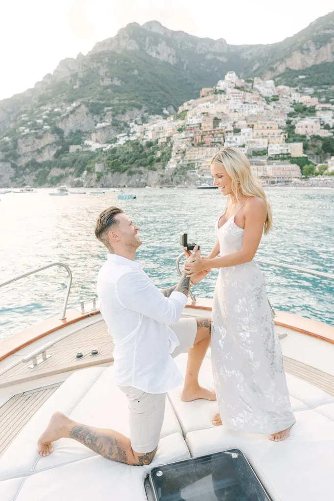 Luxury engagement proposal setup in Italy designed by Amalfi Coast proposal planner