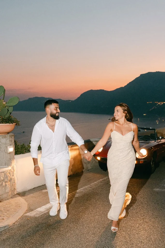 Surprise proposal in Italy emotional reaction during engagement on Amalfi Coast