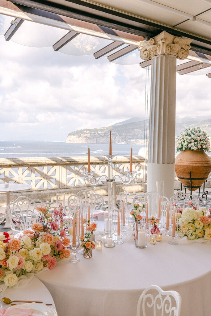Sorrento wedding planner luxury reception Bellevue Syrene